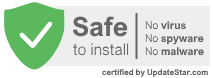Timeline Software has been tested by UpdateStar using most of the industry-leading security solutions. It has been found to be clean of any malware, virus, or spyware components. UpdateStar Security Badge